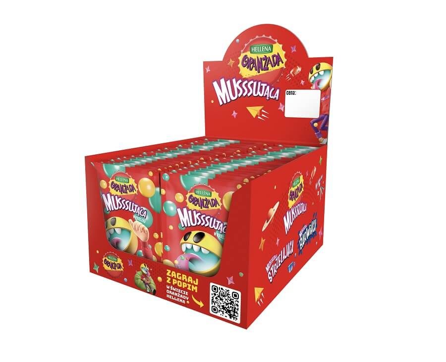 Oranżada mussssująca w proszku, karton, islodycze.pl