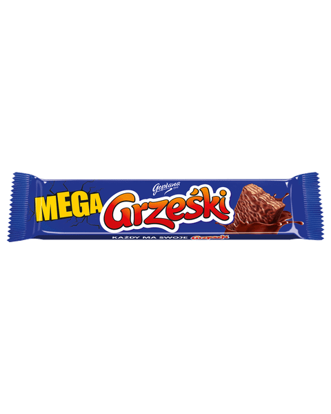 Mega Grześki Kakaowe w czekoladzie deserowej, 48g