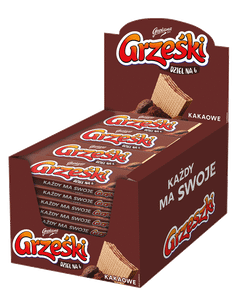 Grześki DZIEL NA 6 Kakaowe - 36 sztuk w kartonie (36X26G) 0,93KG