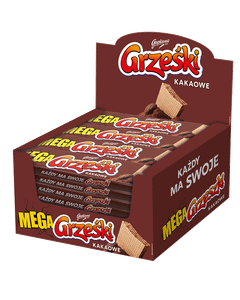 Goplana, wafelki Mega Grześki Kakaowe - display otwarty, 1,08 kg. islodycze.pl