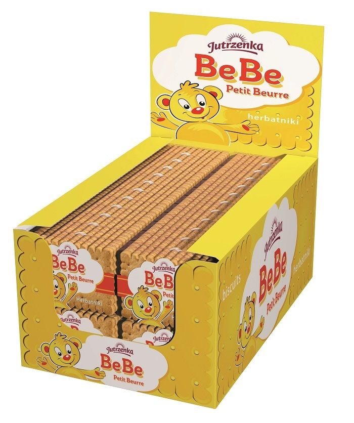 Jutrzenka, herbatniki Petit Beurre Be Be,display, 768 g. display, islodycze.pl
