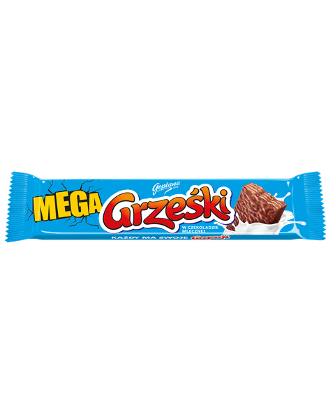Mega Grześki Kakaowe w czekoladzie mlecznej, 48g