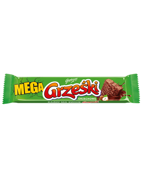 Mega Grześki Orzechowe w czekoladzie mlecznej, 48g