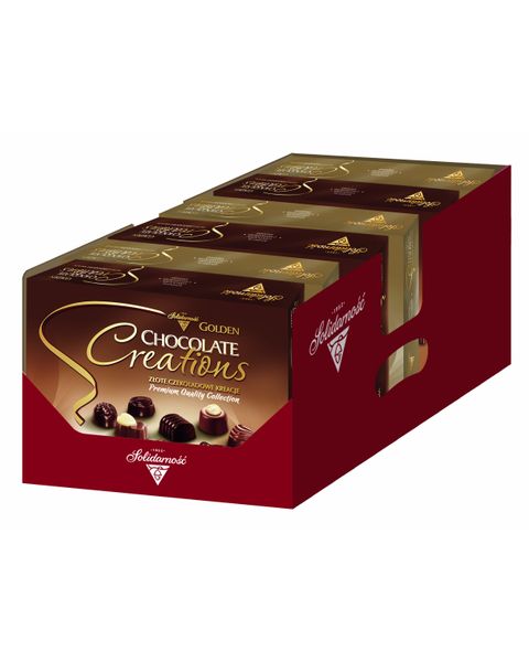 Złote Czekoladowe Kreacje - MIX 6 bombonierek w kartonie (6X228G) 1,36kg