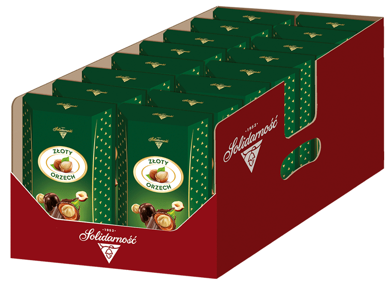 Solidarność, Praliny Złoty Orzech, kartonik, islodycze.pl