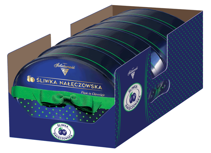 Śliwka Nałęczowska w owalnej puszce - 6 sztuk w kartonie (6X250G) 1,5 KG