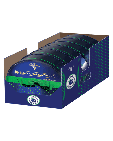 Śliwka Nałęczowska w owalnej puszce - 6 sztuk w kartonie (6X250G) 1,5 KG