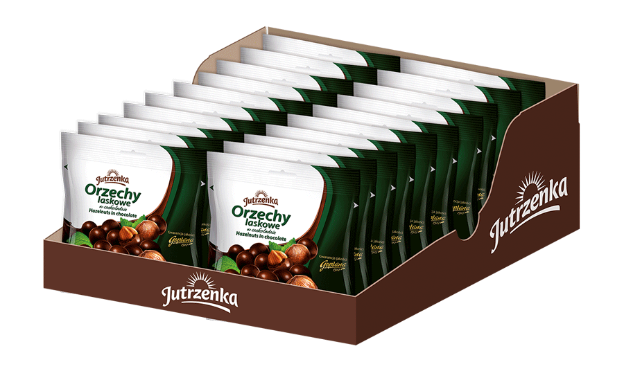Jutrzenka, draże orzech laskowy w czekoladzie,karton, islodycze.pl
