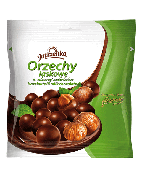 Orzechy laskowe w mlecznej czekoladzie, 80g