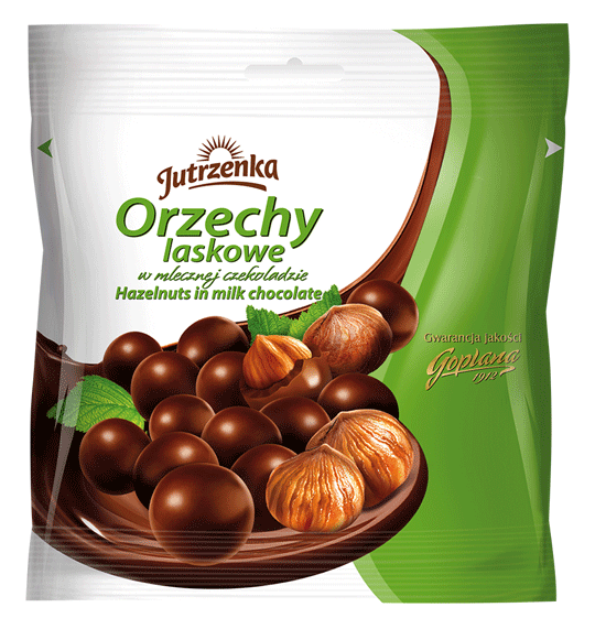 Orzechy laskowe w mlecznej czekoladzie - 20 sztuk w kartonie