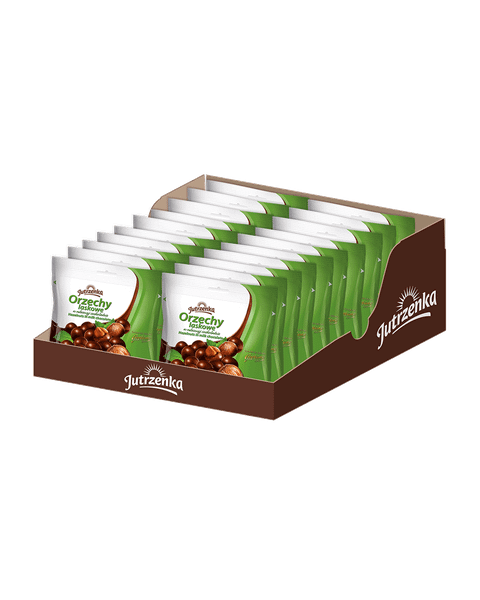 Orzechy laskowe w mlecznej czekoladzie - 20 sztuk w kartonie (20X80G) 1,6KG