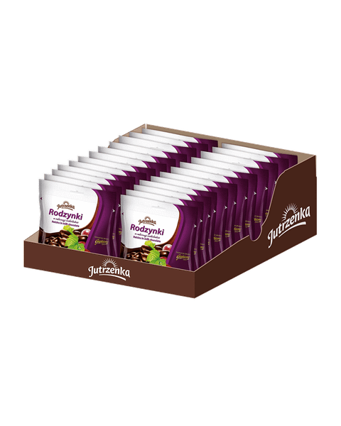 Rodzynki w czekoladzie mlecznej - 24 sztuki w kartonie (24X80G) 1,92KG