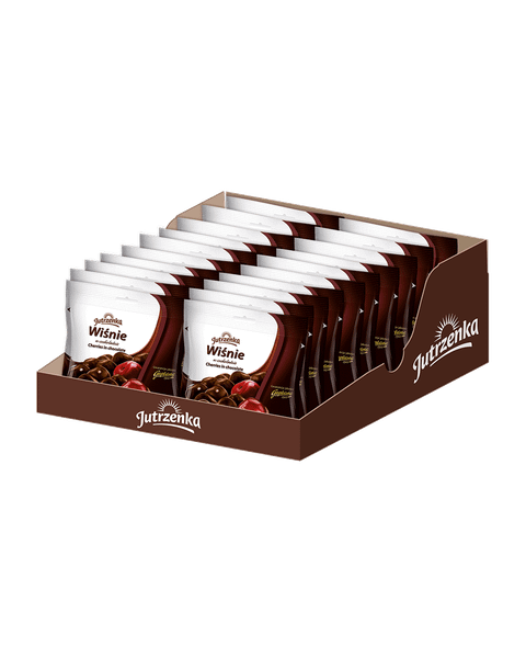 Wiśnie w czekoladzie deserowej - 20 sztuk w kartonie (20X80G) 1,6KG