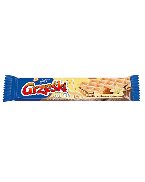 Grześki Gofree Waniliowo - Czekoladowe z Orzechami, 33g