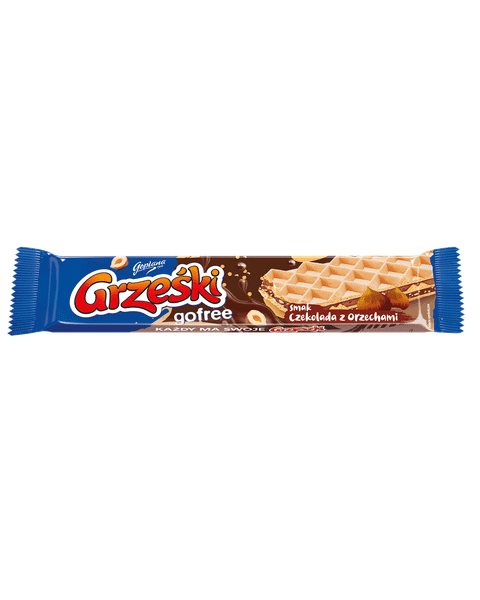 Grześki Gofree Czekoladowe z Orzechami, 33g