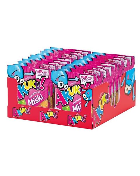 Żelki Charakterne Miśki AKUKU! - 30 sztuk w kartonie (30X90G) 2,7kg