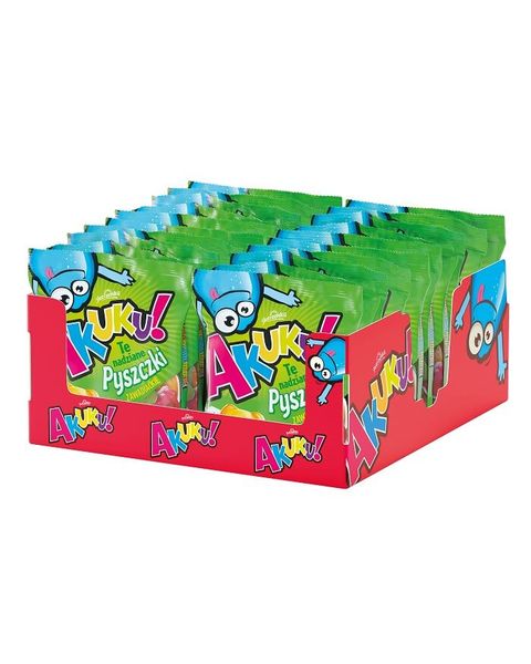 Żelki Pyszczki AKUKU! - 24 sztuki w kartonie (24X90G) 2,16kg