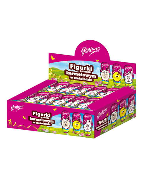 Zajączek - Figurka o smaku karmelowym w czekoladzie (80X30G)2,4KG