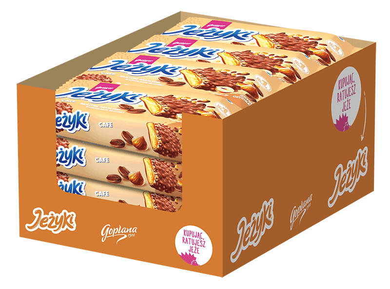 Goplana, ciastka Jeżyki cafe, display, islodycze.pl