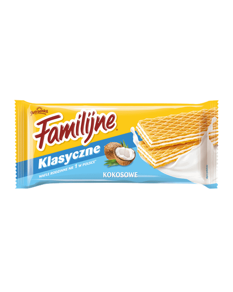 Familijne Wafle  o smaku kokosowym, 180g