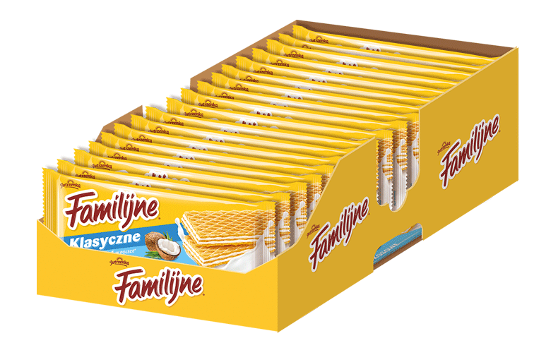 Jutrzenka, Familijne Wafle Kokosowe, display,  islodycze.pl