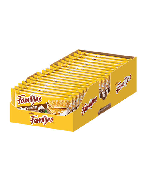 Familijne Wafle  o smaku kakaowo-śmietankowym (24X180G) 4,32KG