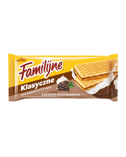 Familijne Wafle  o smaku kakaowo-śmietankowym, 180g