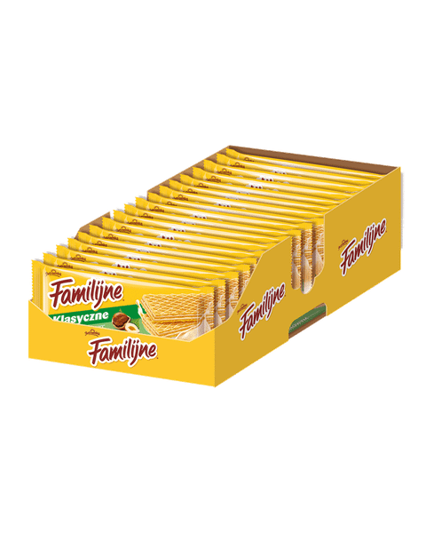 Familijne Wafle Orzechowe - 24 sztuki w kartonie (24X180G) 4,32KG