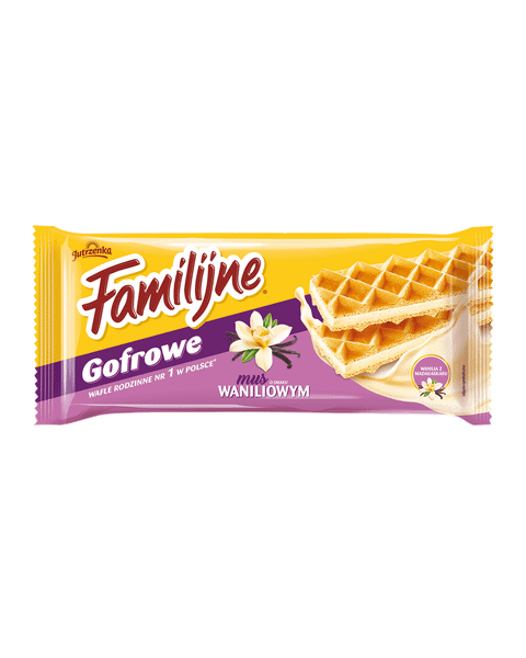 Familijne Gofrowe z musem o smaku waniliowym, 130g