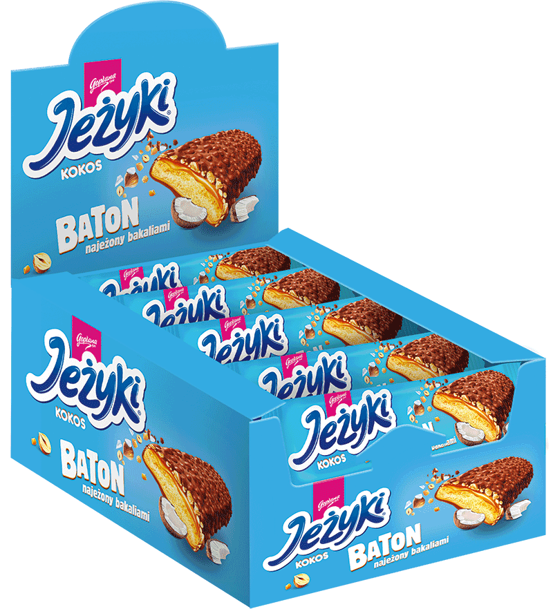 Baton Jeżyki Kokos - 35 sztuk w kartonie (35X30G) 1,05KG