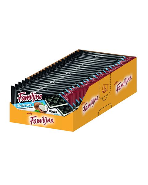 Familijne wafle Gofrowe BLACK coco - 23 sztuki w kartonie (23X140G) 3,22kg