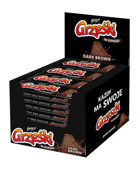 Grześki Dark Brown - 32 sztuki w kartonie (32X40G) 1,28kg