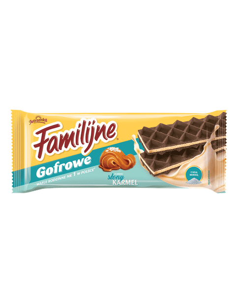 Familijne wafle Gofrowe Słony Karmel, 140g