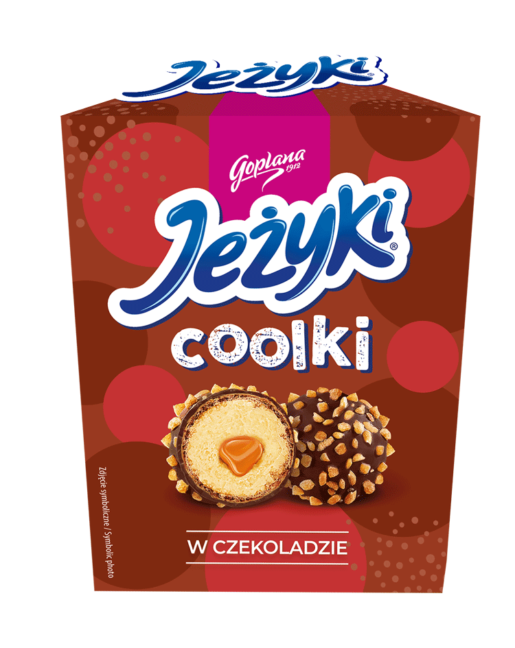 Pralinki Jeżyki coolki w czekoladzie deserowej - kartonik 140,4g