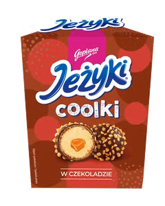 Pralinki Jeżyki coolki w czekoladzie deserowej - kartonik 140,4g