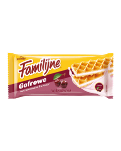 Familijne wafle o smaku wiśniowym, 140g