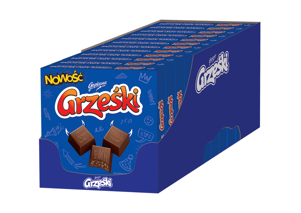 Praliny Grześki z kakaowym chrupiącym nadzieniem (12X128G)1,536 KG