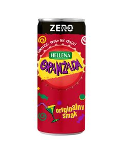 Hellena Zero Cukru Oranżada czerwona w puszce 0,25l
