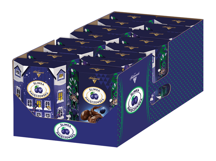 Śliwka Nałęczowska - pudełko Boże Narodzenie, 190 g - (16X190G) 3,04 KG