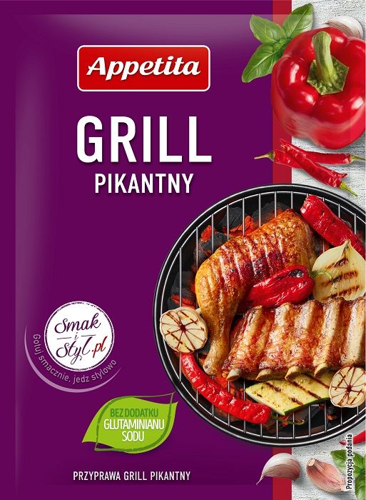 Przyprawa do grilla pikantna Appetita (25X20G) 0,5KG 