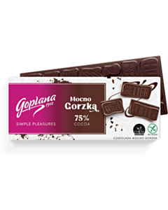 Mocno Gorzka Czekolada 75% cocoa Goplana Simple Pleasures, 90 g