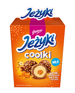 Pralinki Jeżyki coolki w czekoladzie mlecznej - kartonik 140,4g