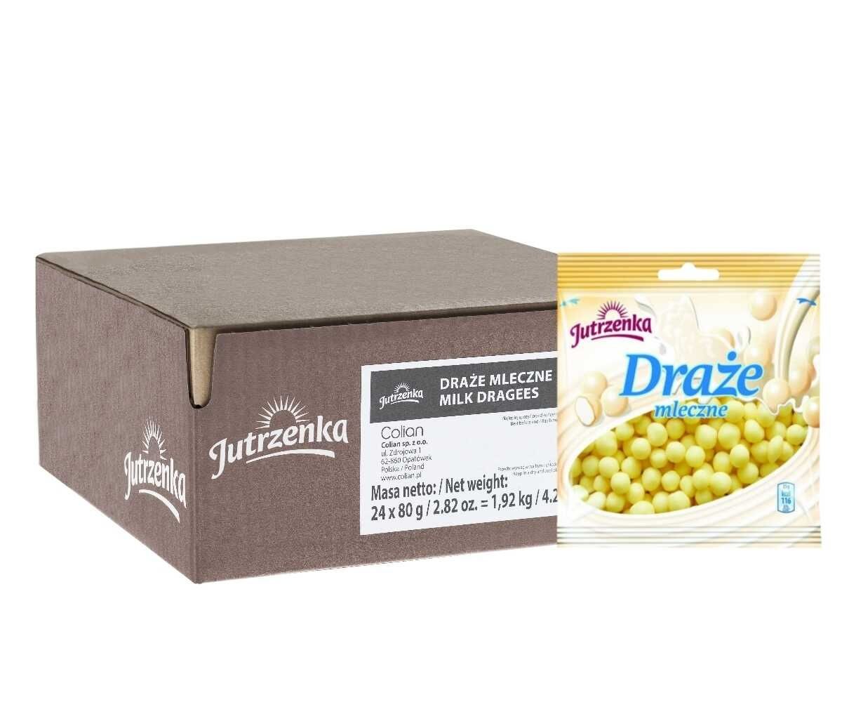 Jutrzenka, draże mleczne, karton, islodycze.pl