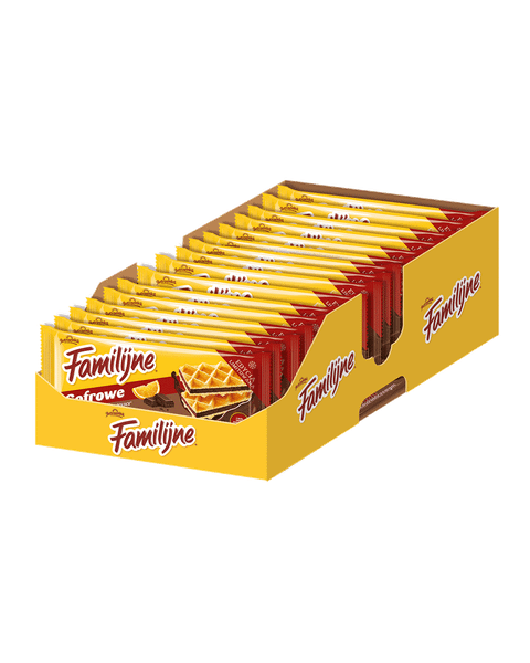 Familijne gofrowe czekoladowo - pomarańczowe (23x140G) 3,22KG