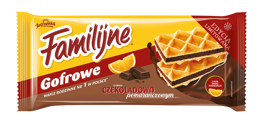 Familijne gofrowe czekoladowo - pomarańczowe, 140g