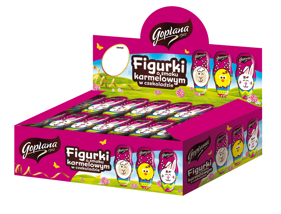 Zajączek - Figurka o smaku karmelowym w czekoladzie (80X30G)2,4KG