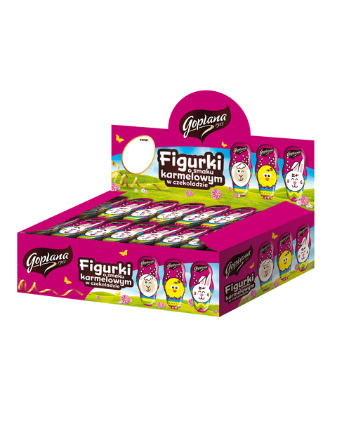 Zajączek - Figurka o smaku karmelowym w czekoladzie (80X30G)2,4KG