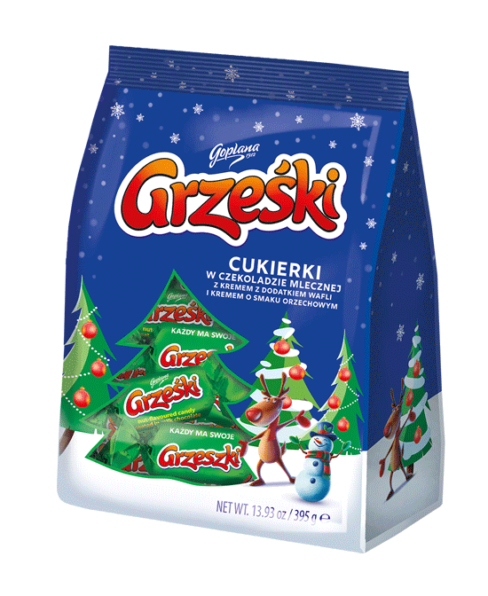 Cukierki Grześki orzechowe Boże Narodzenie, 395g