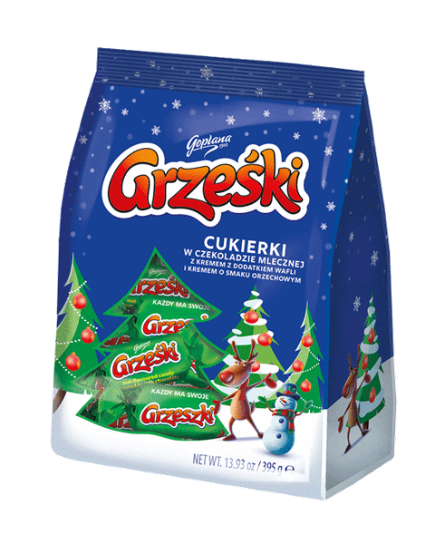 Cukierki Grześki orzechowe Boże Narodzenie (10X395G) 3,95KG