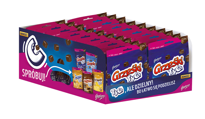 Goplana, mini wafelki Grześki Tyci w czekoladzie decerowej, 1920g,  islodycze.pl